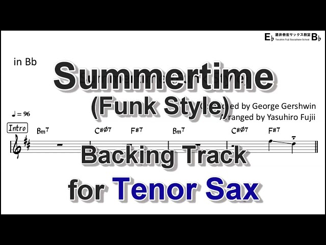 Summertime (Funk) - Backing Track for Tenor Sax