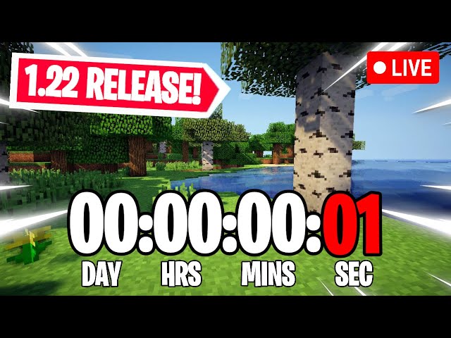 MINECRAFT 1.22 COUNTDOWN LIVE 🔴 24/7 & How Long Till Minecraft 1.22 Releases!?