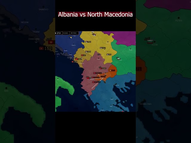 Albania vs North Macedonia 2 #map #ageofhistory2ii #history #ageofhistory #ageofhistory2 #europe