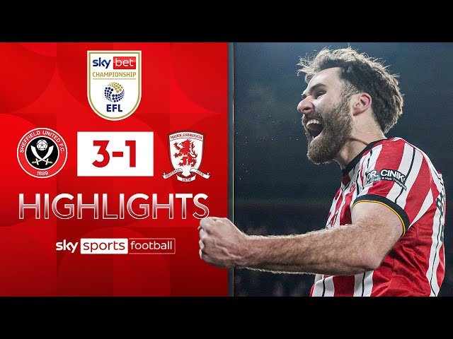 Blades sink Boro to close gap at the top! | Sheffield United 3-1 Middlesbrough | EFL Highlights