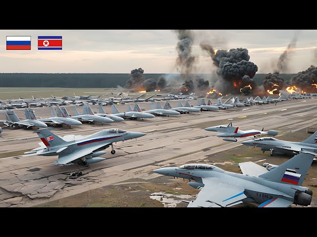 2 minutes ago! Hundreds of North Korean Fighter Jets Destroyed by Ukraine at Russian Airport