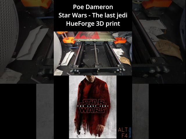 HueForge 3D print Poe Dameron Star Wars - The last jedi  #hueforge #starwars #jedi