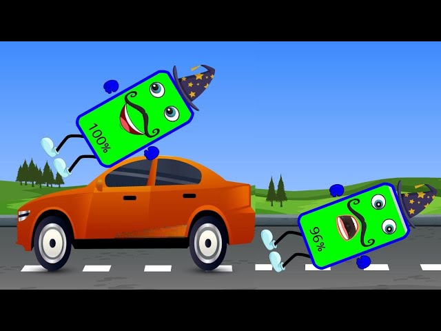 👮 Police vs Criminal | Car accident Animation | Wrong driving animation | Battery Charging Animation