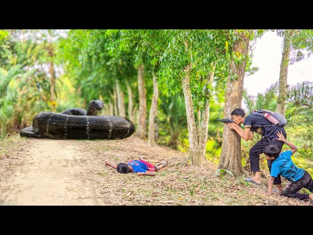 Anaconda Snake Attack On Village Boy In Forest | Anaconda Attack 3 Brother | Fun Made Movie Part 33