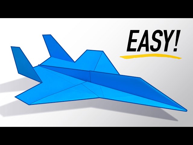 BEST Jet Paper Plane Flies 100 FEET! (Easy) — How to Make SU-27