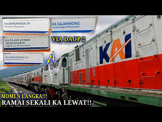 REL TERTIMBUN LONGSOR!!! KOMPILASI KERETA MEMUTAR VIA DAOP 2 BANDUNG | ADA KERETA Double LOKOMOTIF