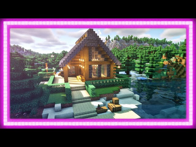 House by the river in the forest 🏠 #minecraft Building 🏠