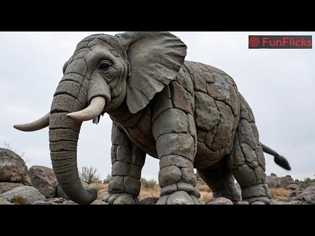 🐘 The Rock Elephant Comes to Life! Unstoppable & Majestic! 😱🔥