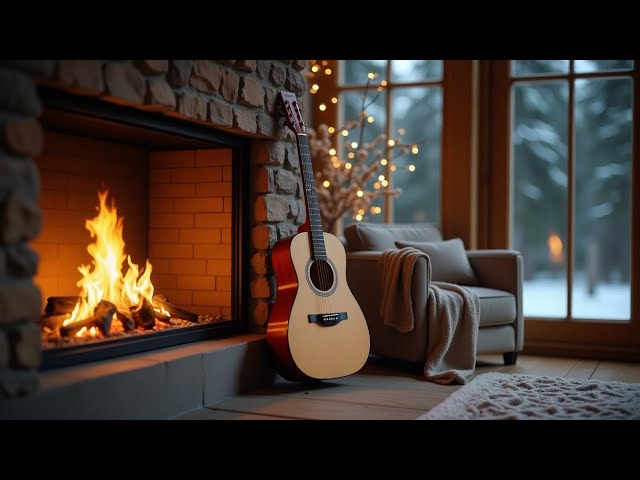 Live Solo Duet Spanish Guitar Fireplace Music for Relaxing Sleep