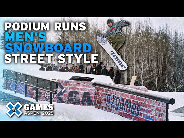 Men’s Snowboard Street Style: Top 3 Medal Runs | X Games Aspen 2025