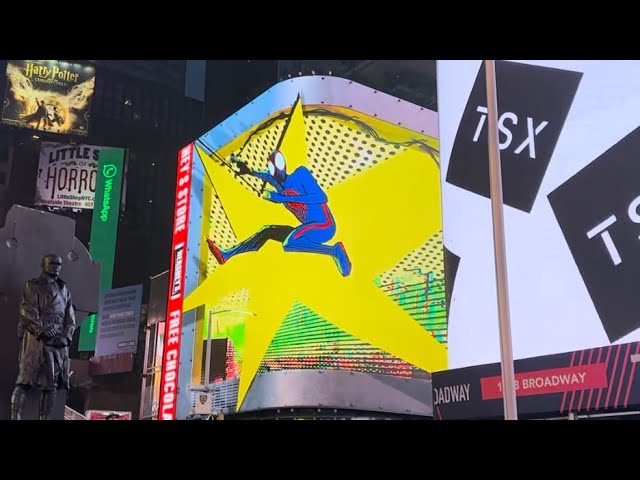 Spider-Man : Across the Spider Verse Times Square 3D Ad