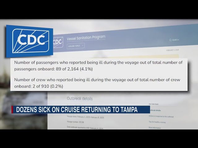 90+ people sick on a cruise ship headed back to Tampa