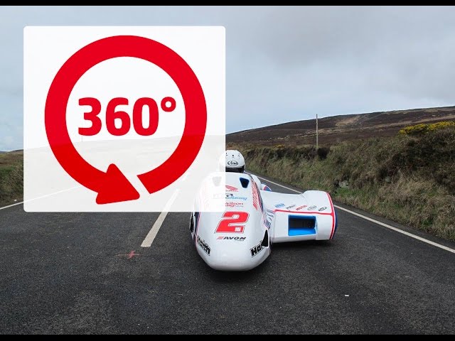 360 DEGREES Isle of Man TT Sidecar ACTION!