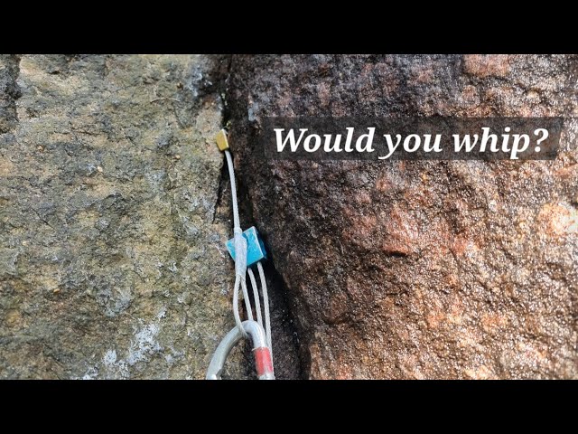 Bailing on questionable pro and wet rock: Slowfox (P1) (5+), Utby | POV Trad Climbing