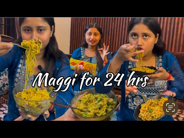 😱I ONLY ATE MAGGI❌FOR 24HRS✅||FOOD CHALLENGES||MUKBANG#viralvideo#mukbang #maggi#trending#trending