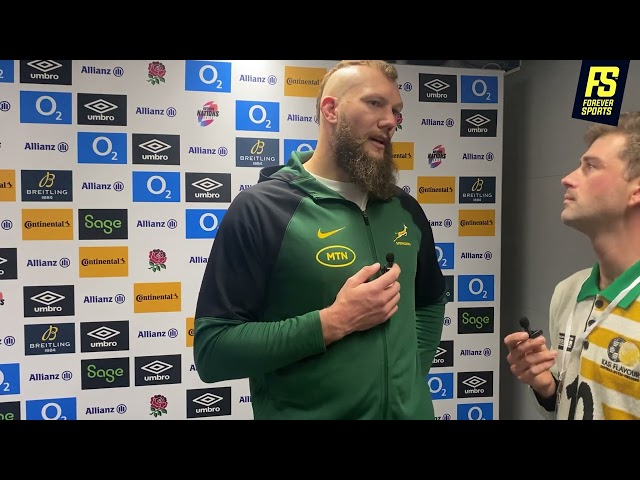 Springbok RG Snyman on playing a full 80 minutes vs England | Springboks Post-Match Presser