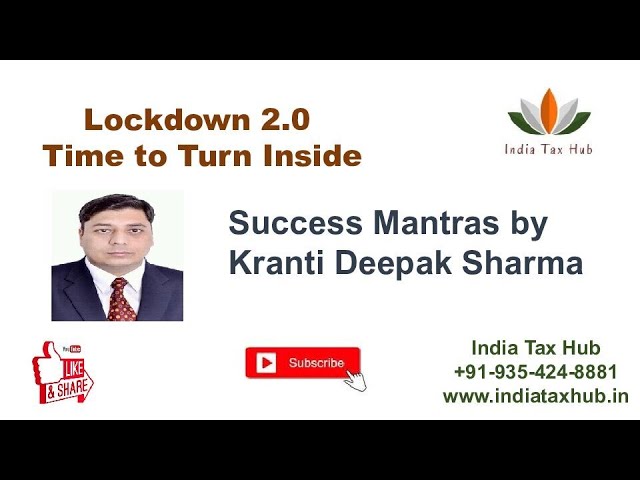 Success Mantras of life by Kranti Deepak Sharma || Time to Turn Inside|| (Hindi)