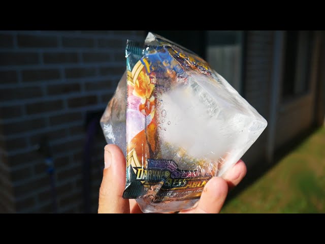 FREEZING A POKEMON BOOSTER PACK!!  (Pokémon Card Experiment)