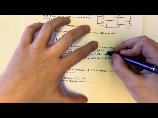 AP Chemistry Unit 7.3 Practice Problems - Reaction Quotients & Equilibrium Constant