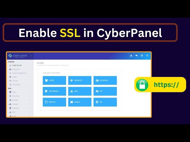 How to Install SSL certificate on CyberPanel | CyberPanel Training