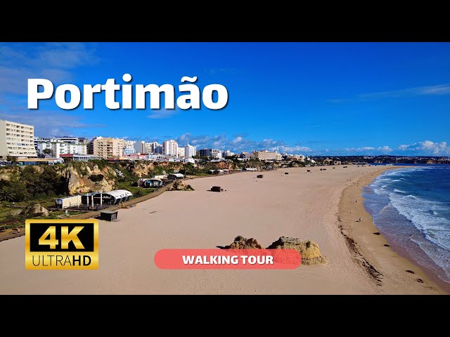 Portimao, Algarve 2023  – Walking Tour Low Season – 4K Winter