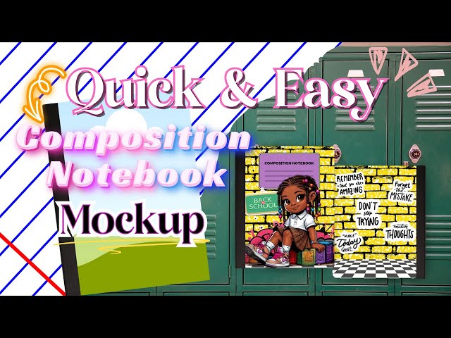 Quick and Easy Tutorial on How I Created A Composition Notebook Mockup.