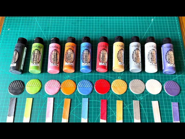 Cadence Metallic Acrylic Paint Set: Review and Testing. Metalik akrilik boya inceleme.