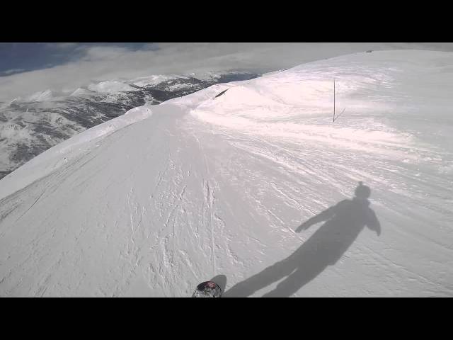 Valmeinier 1800 Snowboarding - Blue Run - GoPro HERO 4 Silver (BEGINNER)