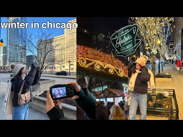 CHICAGO WINTER VLOG || coffee, christmas market, & shopping