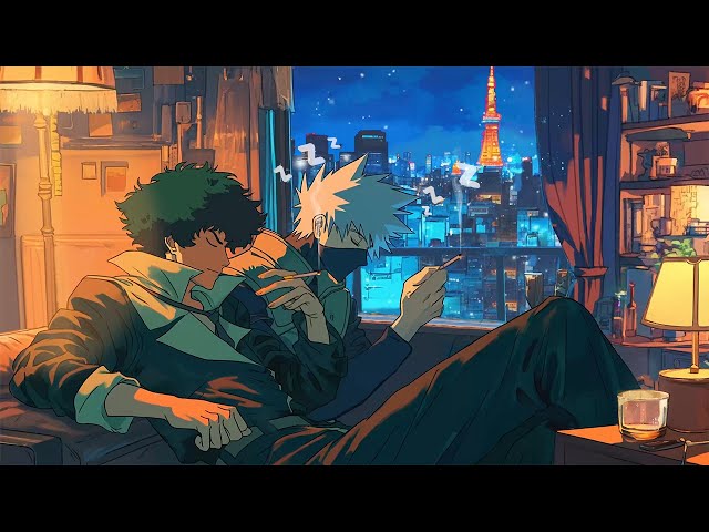 1980's Tokyo Night Jazz Playlist • Kakashi vs Cowboy Bebop | lofi chill beats to relax/study to