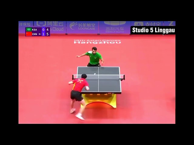 Ma long ( CHN ) Vs Ali Alkhadrawi (KSA) Table Tennis Asian Games Hangzhou | Men's Team