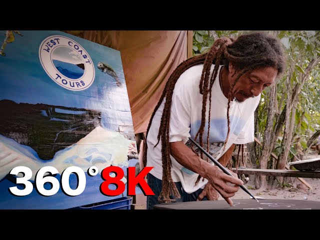 A Rasta Painting a Custom T-Shirt in VR - A Virtual Reality Moment from Caye Caulker Belize