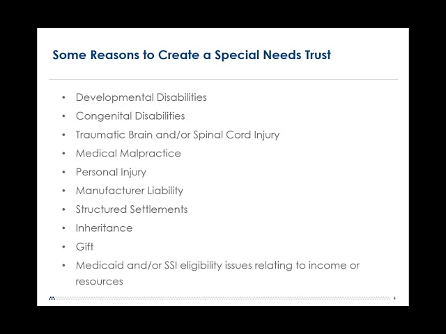 Funding a Special Needs Trust