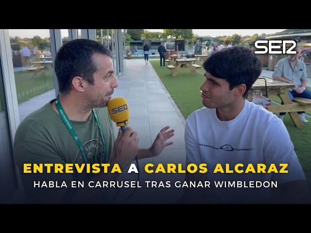 CARLOS ALCARAZ en Carrusel tras ganar Wimbledon: "No quiero ver ni pensar dónde está mi techo"