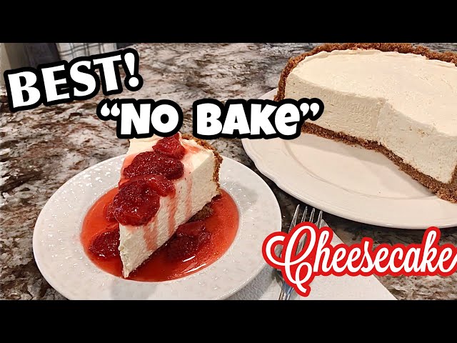 Best No Bake Cheesecake Recipe | EASY Vanilla Cheesecake - No Gelatin