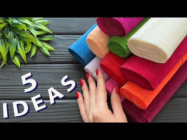 5 IDEAS💥Crepe Paper Decoration Ideas Crepe Paper Flowers