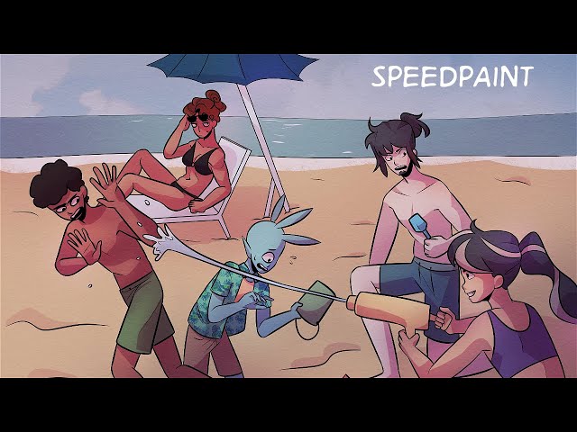 Day at the beach - speedpaint