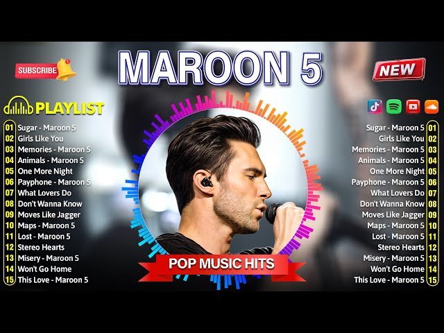 Maroon 5 Pop Songs Playlist 2025 ~ The Best Songs Of Maroon 5 ~ Greatest Hits Full Album 2025