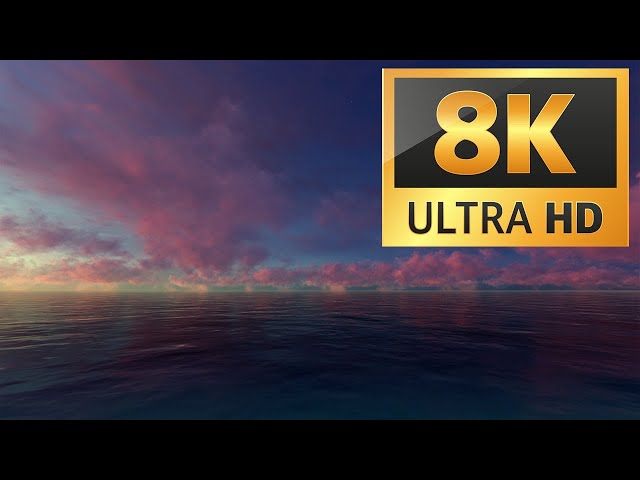 Relaxing Beautiful 8K UHD Ocean Background With Cloud 8K UHD