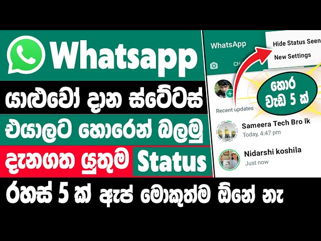 Top 5 New whatsapp Status tips and tricks Sinhala | whatsapp New status tips sinhala