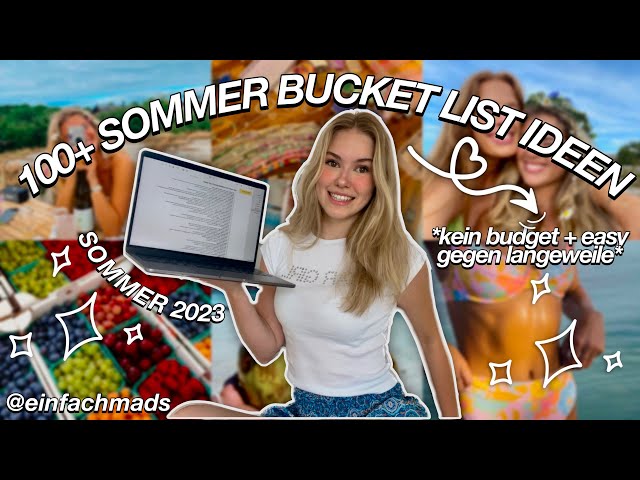 100+ SOMMER 2023 BUCKET LIST IDEEN 🌻 *must do + kein budget*