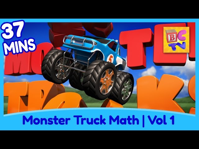 Learn Math and Counting Monster Trucks for Kids | Compilation Vol 1