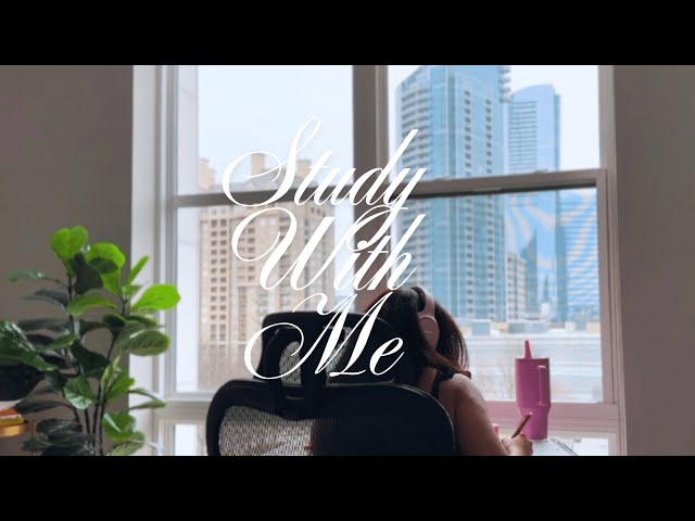 1 Hour Study With Me | City Sounds for Focus & Motivation 💡 | No Music, Productive Day Study Vlog☕️