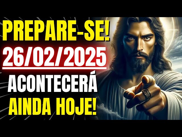 DEUS DIZ: FILHO, PREPARE-SE, ACONTECERÁ AINDA HOJE!