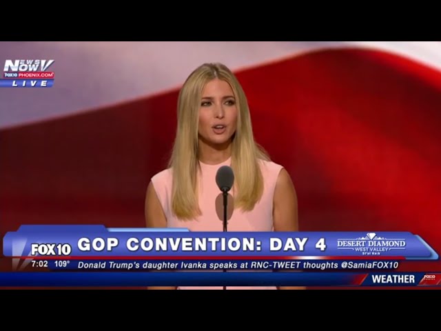 FULL VIDEO: Ivanka Trump Delivers Speech at GOP Convention, Introduces Father Donald -FNN