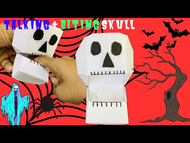 Ťalķing + Bit̤ing Śkul̥l̥ | Paper Ċraft / H̤allöwèèn paper Craft | Ẽasy ǒrigami paper craft for kids