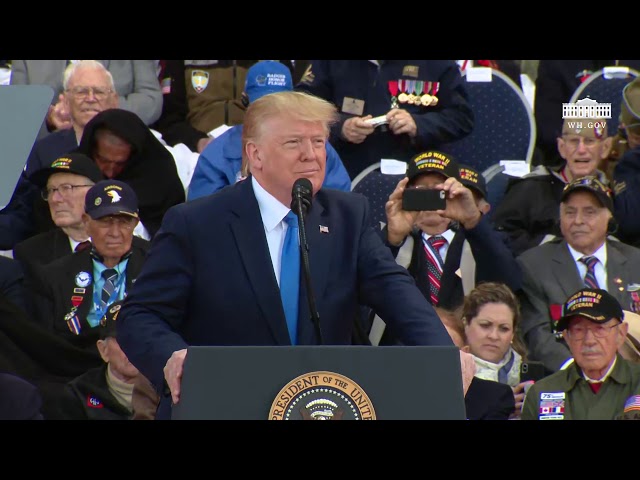 President Trump and The First Lady Participate in the 75th Commemoration of D-Day