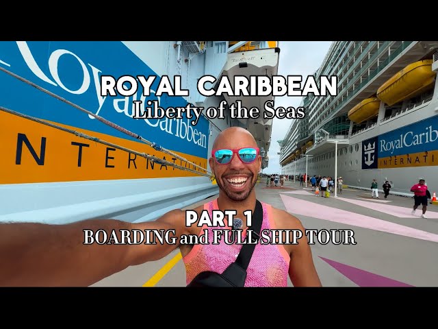 ROYAL CARIBBEAN LIBERTY OF THE SEAS DAY 1 VLOG! Boarding, Ship + Room  Tour, Food + More! #cruise