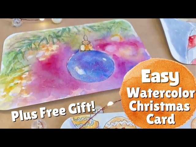 Learn How To Create Stunning Watercolor Christmas Cards With A Special Free Gift!