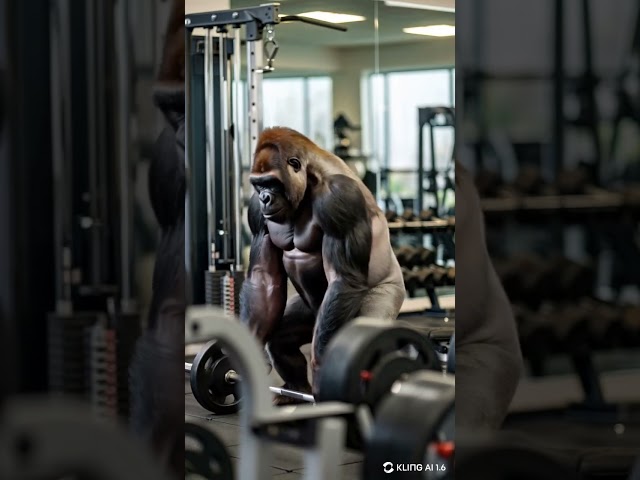 Spor salonunda bir goril hayal et ( Imagine a gorilla in the gym)